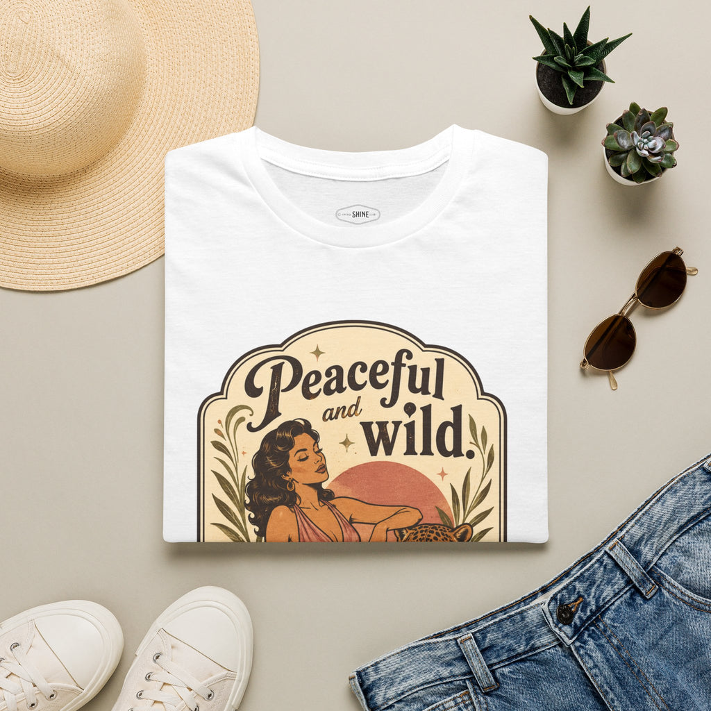 Peaceful and Wild, I Am Both T-Shirt Vintage Design