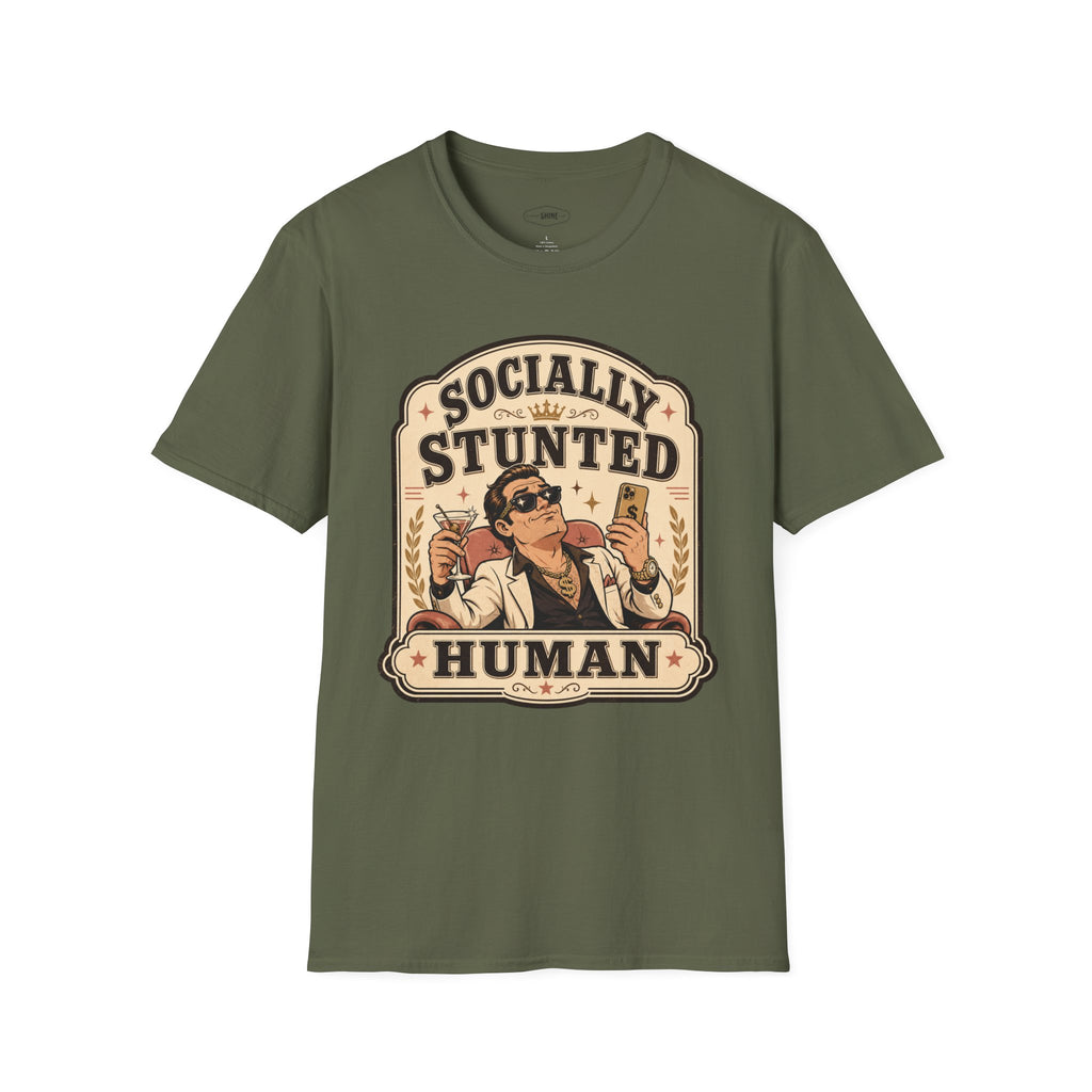 Socially Stunted Human T-Shirt Vintage Design