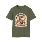 Socially Stunted Human T-Shirt Vintage Design