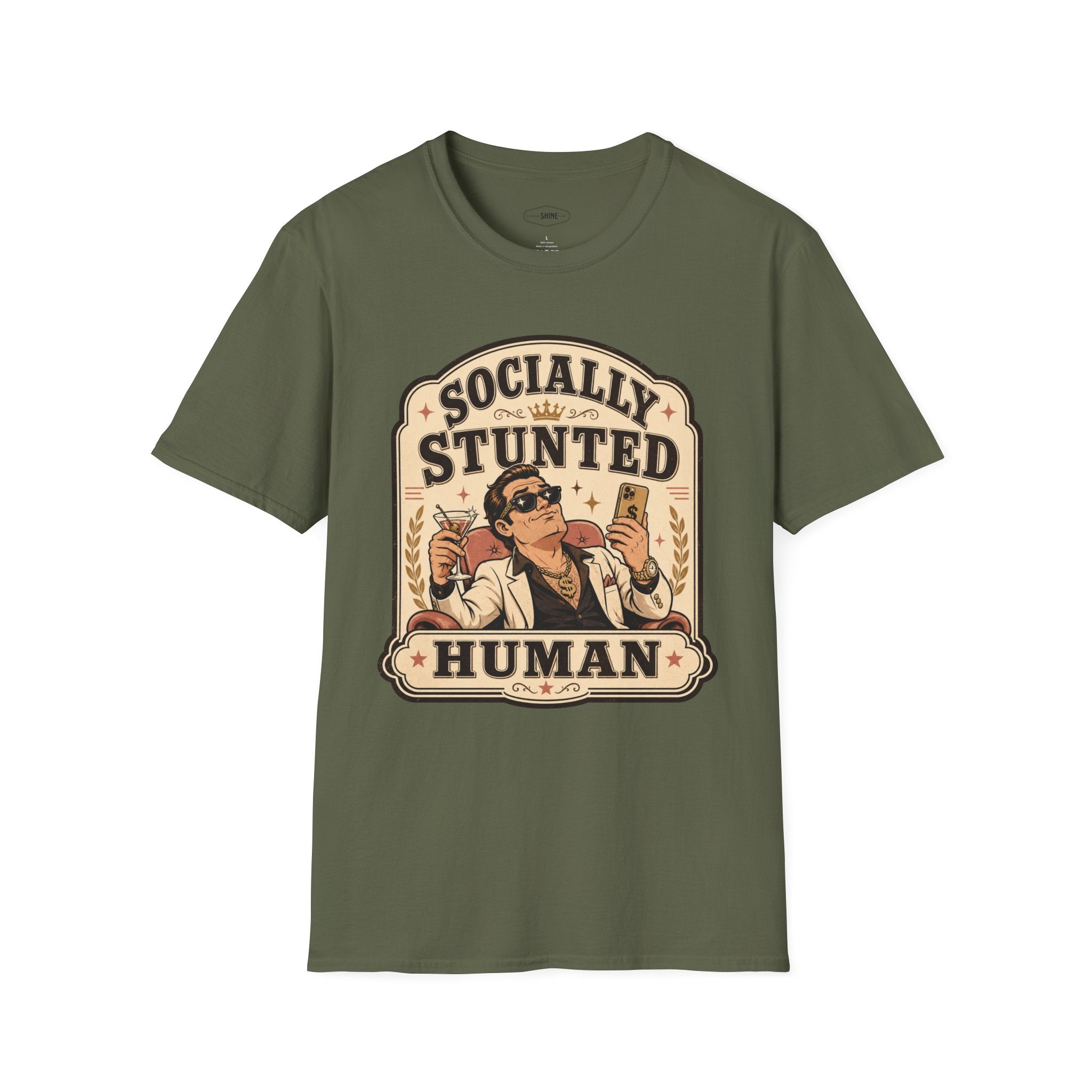 Socially Stunted Human T-Shirt Vintage Design