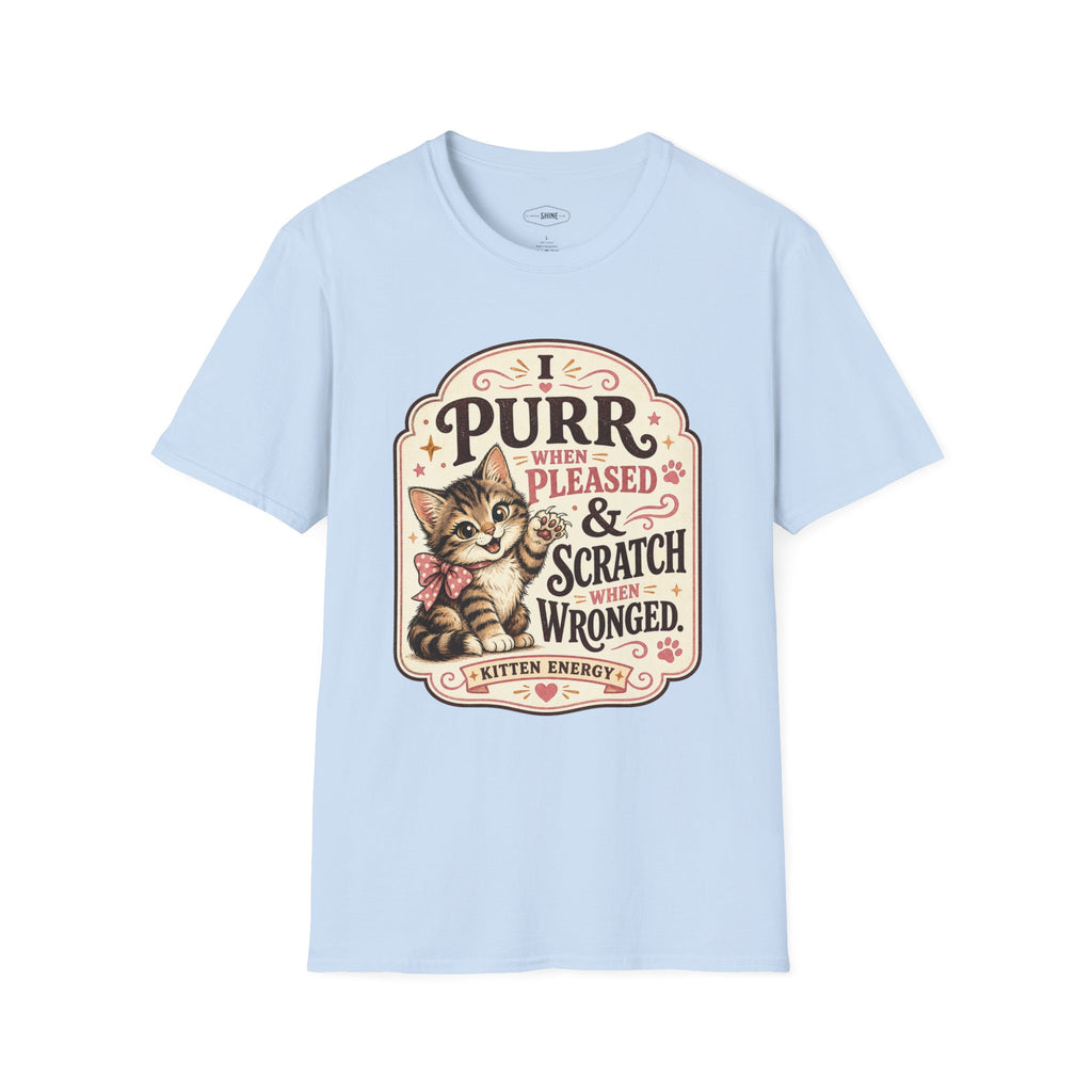 I Purr When Pleased & Scratch When Wronged T-Shirt Vintage Design