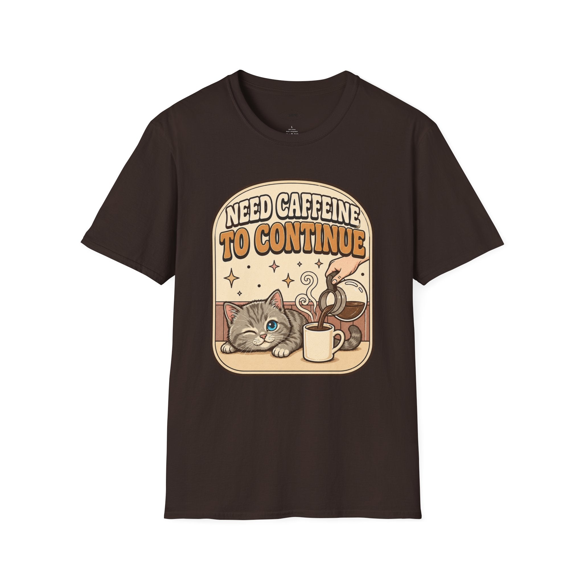 Need Caffeine to Continue T-Shirt Vintage Design