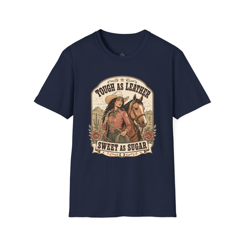 Tough as Leather, Sweet as Sugar T-Shirt Vintage Design