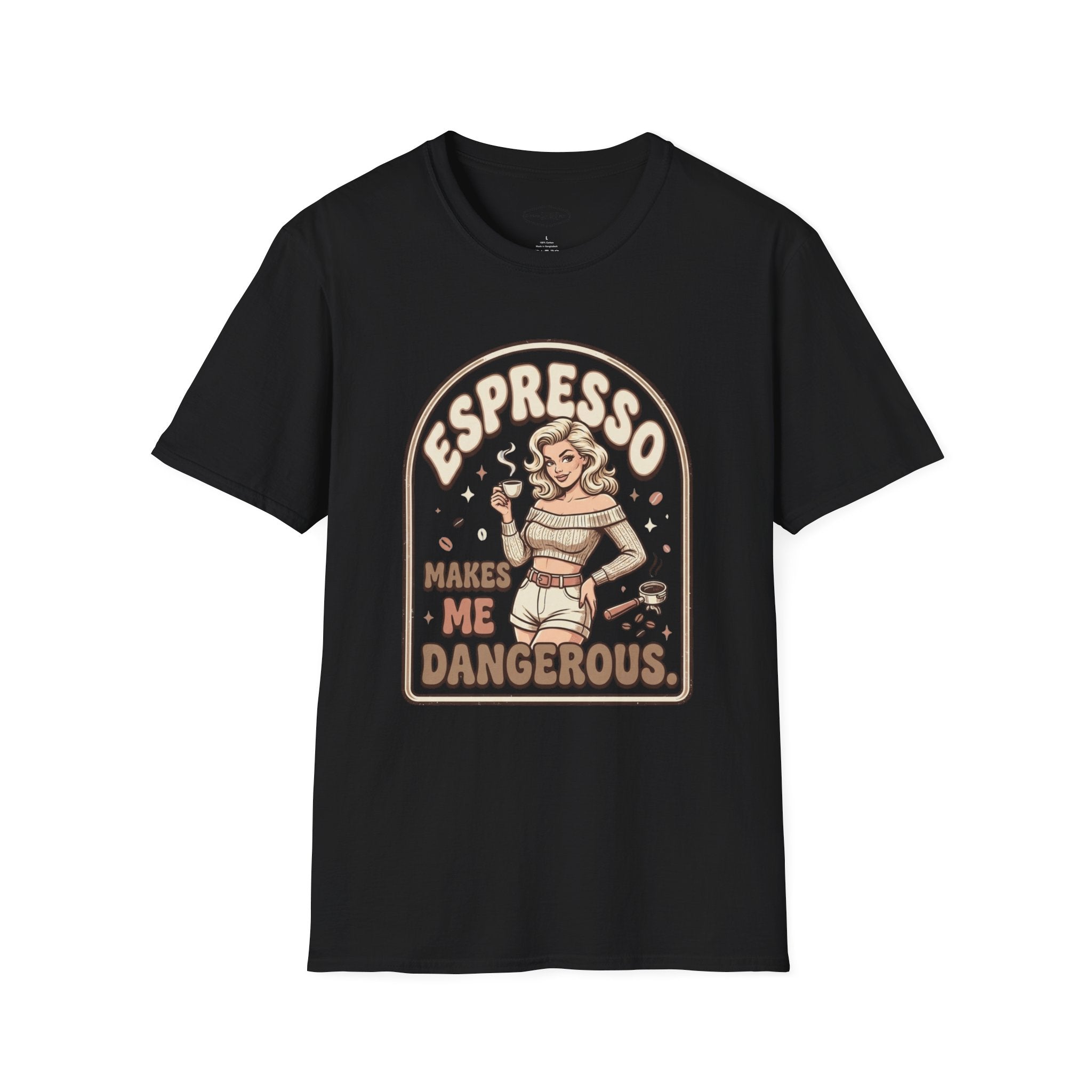Espresso Makes Me Dangerous T-Shirt Vintage Design