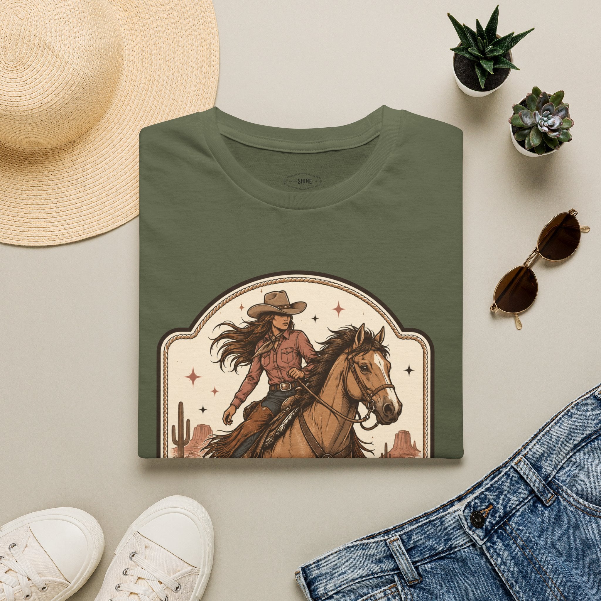Cowgirls Like It Offroad T-Shirt Vintage Design