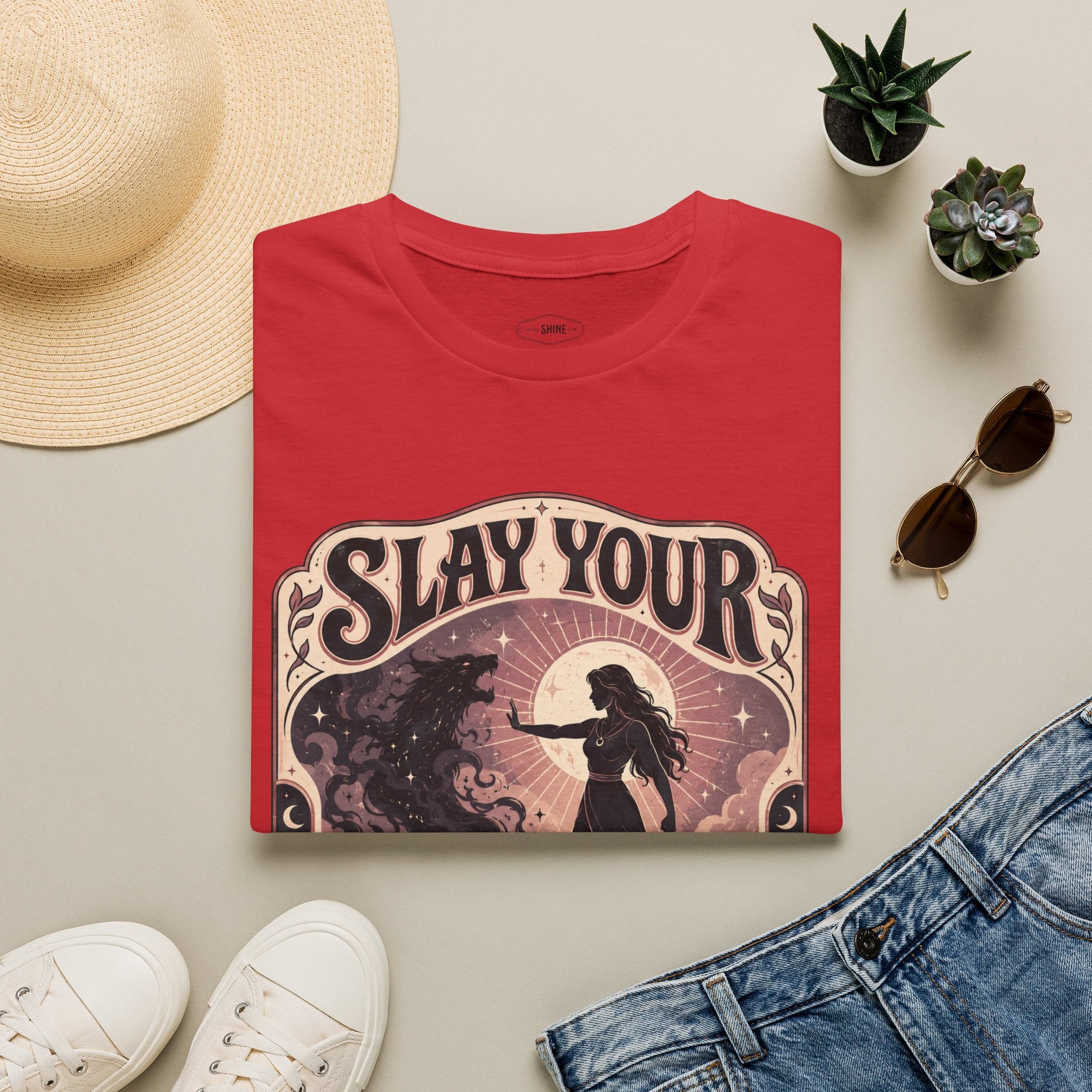Slay Your Darkest Shadows T-Shirt Vintage Design
