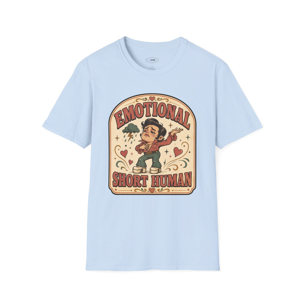 Emotional Short Human T-Shirt Vintage Design