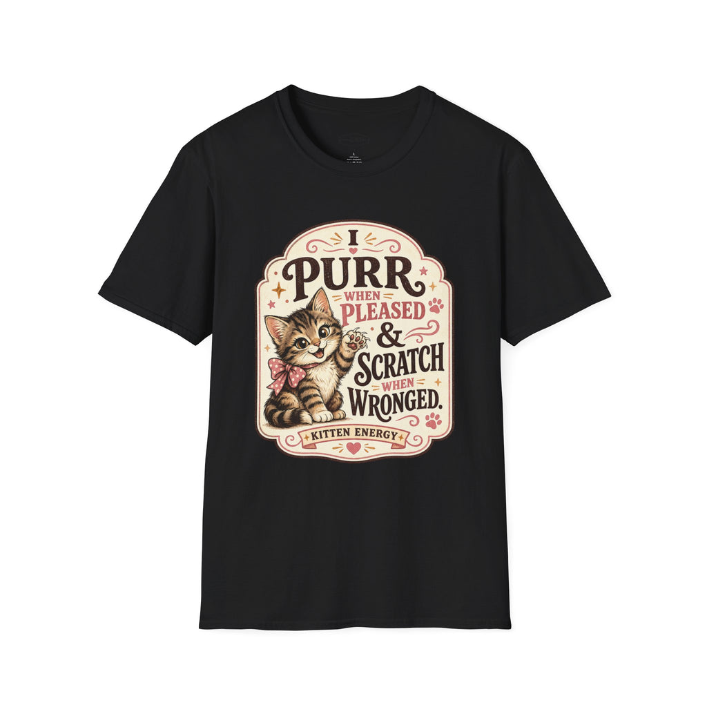 I Purr When Pleased & Scratch When Wronged T-Shirt Vintage Design