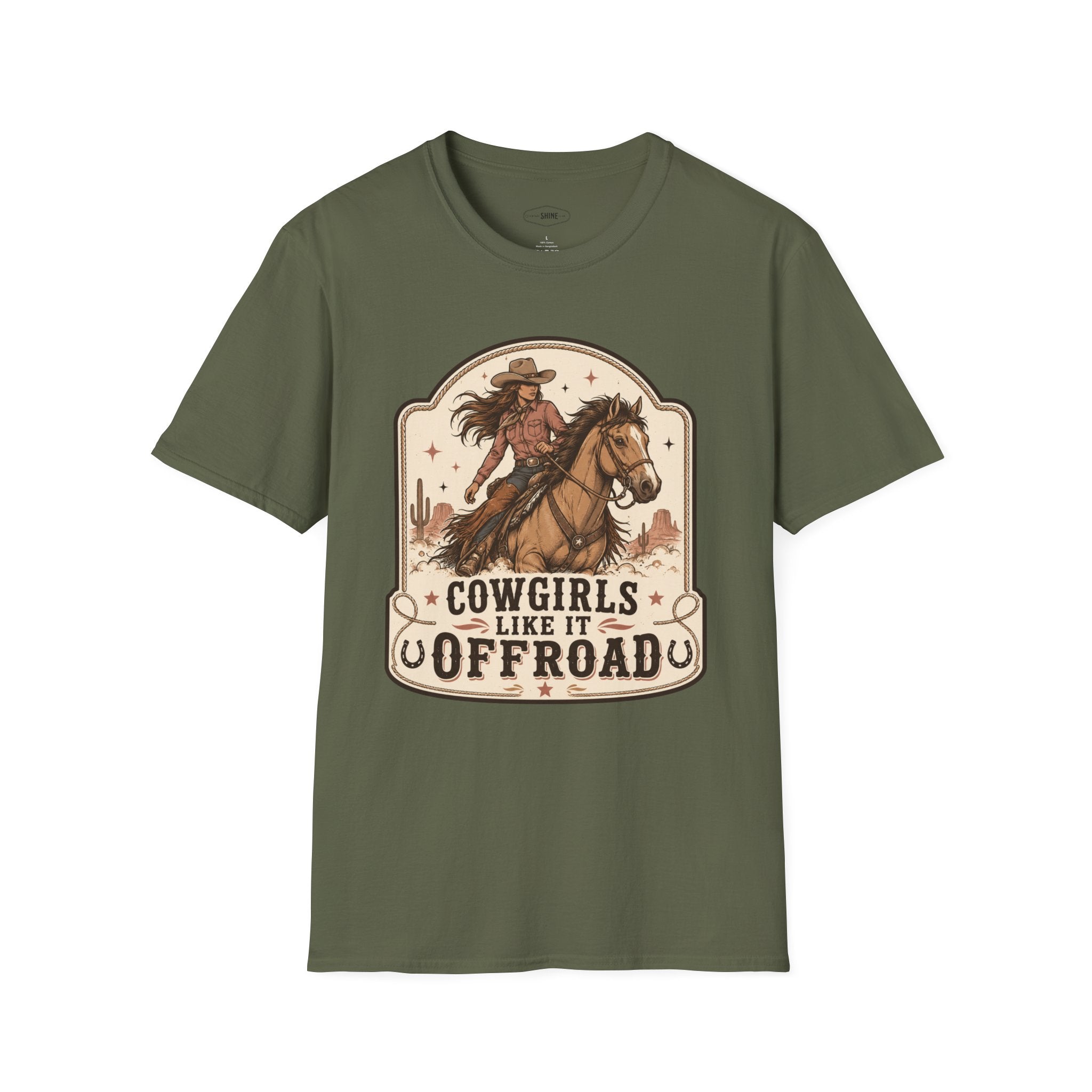 Cowgirls Like It Offroad T-Shirt Vintage Design