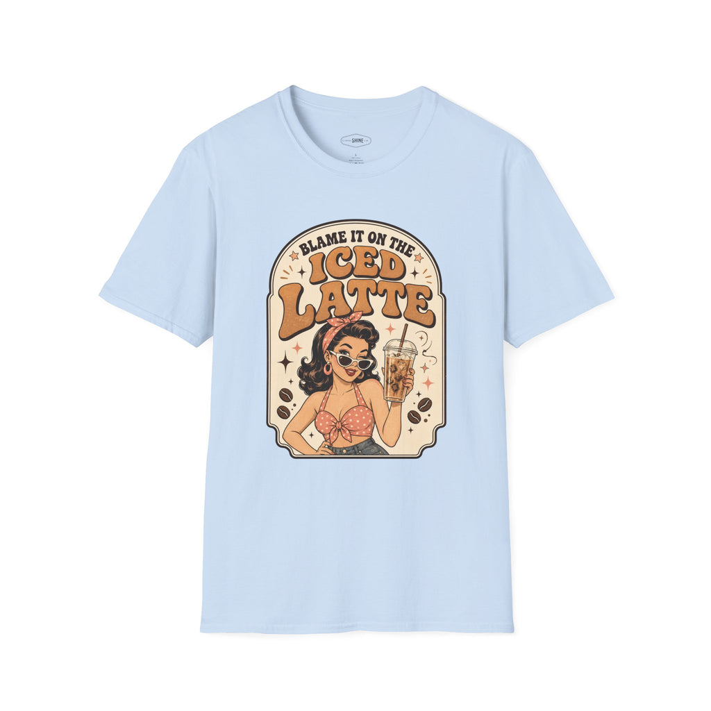 Blame It on the Iced Latte T-Shirt Vintage Design