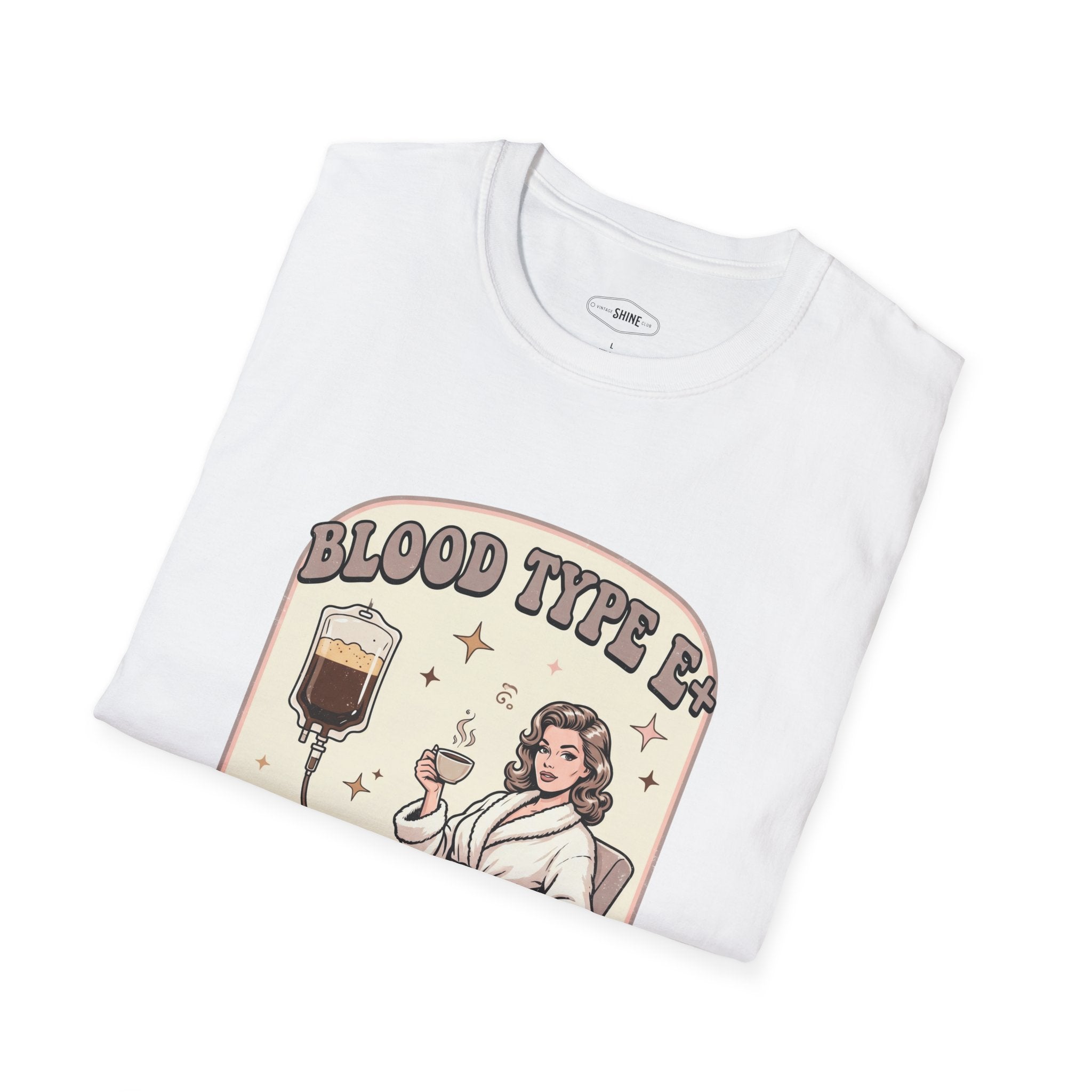Blood Type E+ Espresso Double Shot T-Shirt Vintage Design