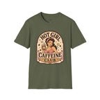 Hot Girl Caffeine Club T-Shirt Vintage Design