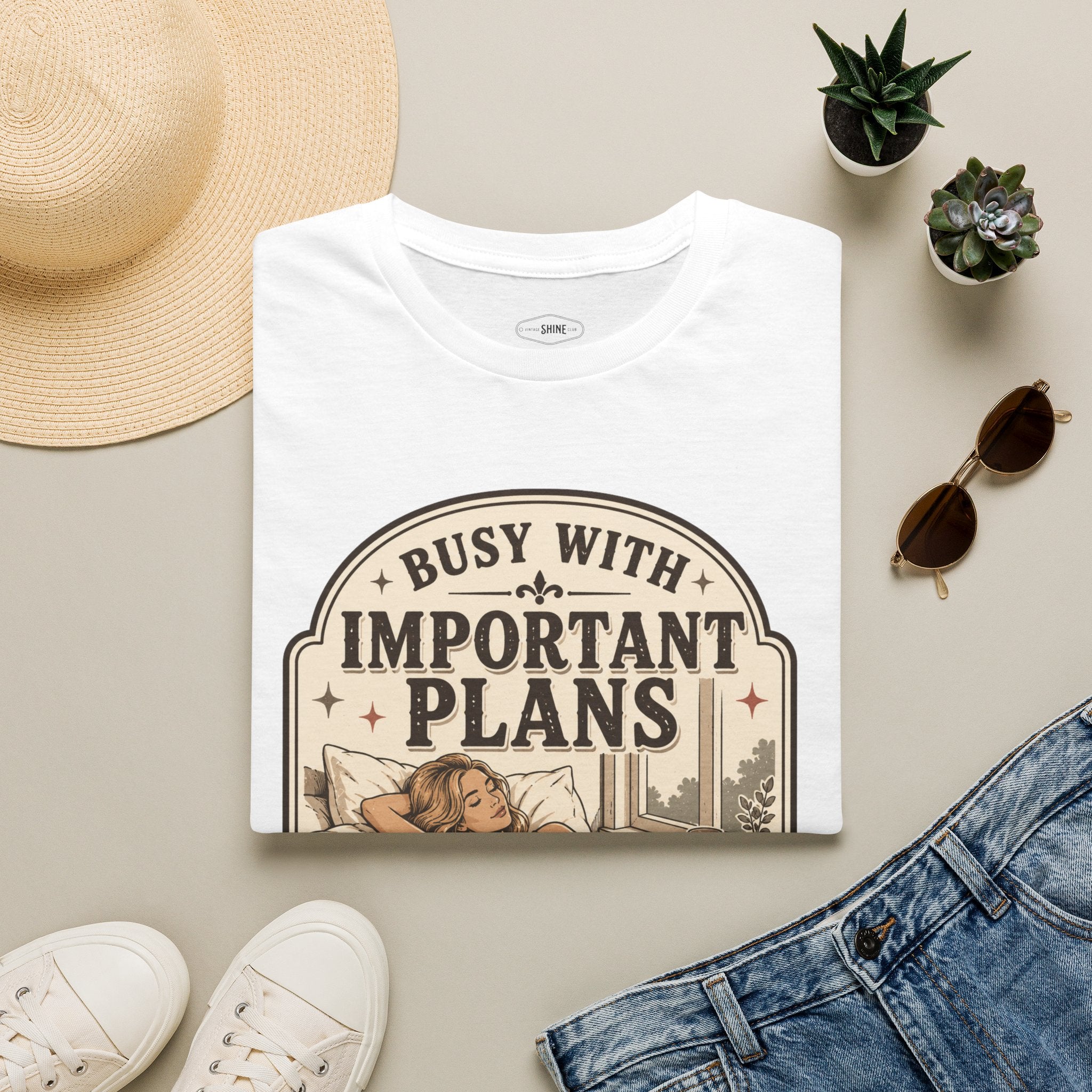 Busy With Important Plans Tonight T-Shirt Vintage Design