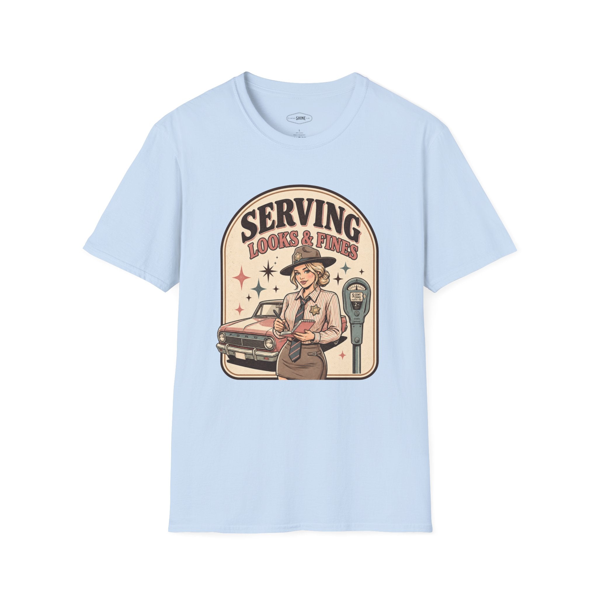 Serving Looks & Fines T-Shirt Vintage Design