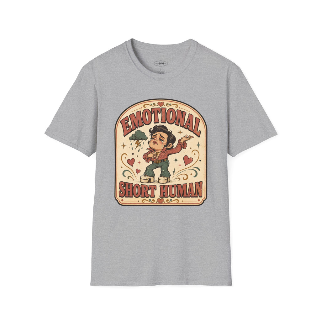 Emotional Short Human T-Shirt Vintage Design