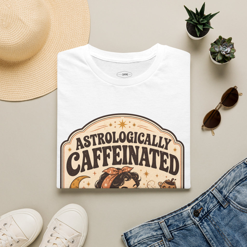 Astrologically Caffeinated T-Shirt Vintage Design