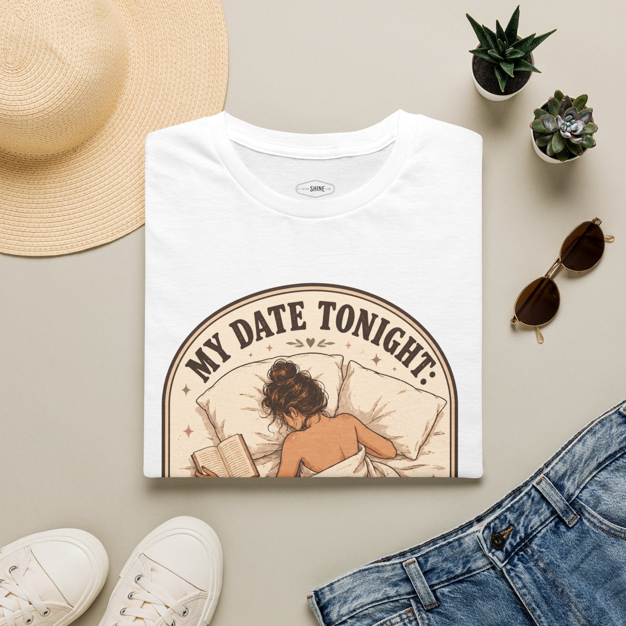 My Date Tonight: Nothing T-Shirt Vintage Design