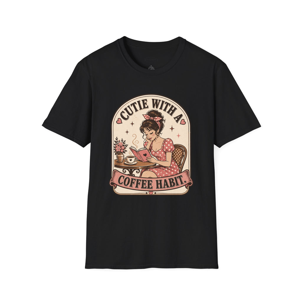 Cutie With a Coffee Habit T-Shirt Vintage Design