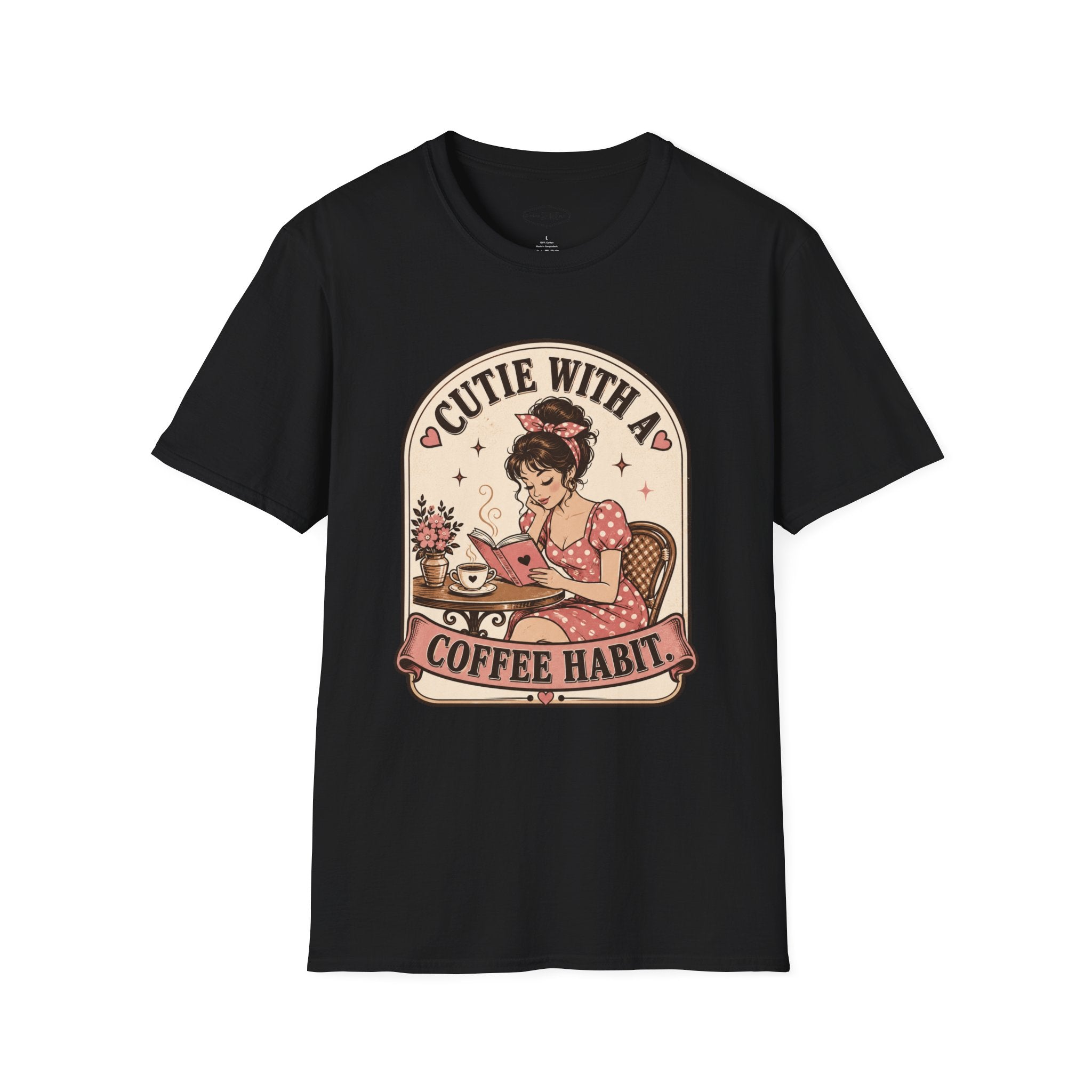 Cutie With a Coffee Habit T-Shirt Vintage Design