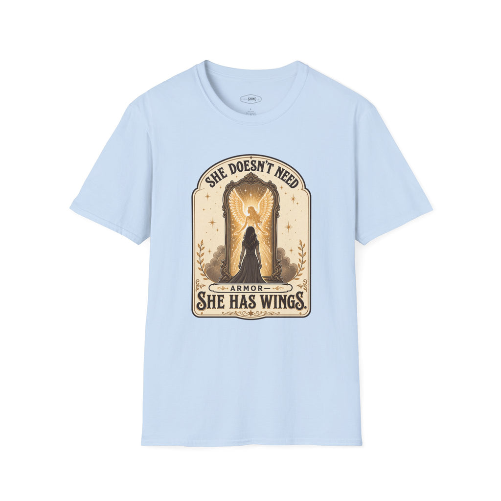 She Doesn't Need Armor, She Has Wings T-Shirt Vintage Design