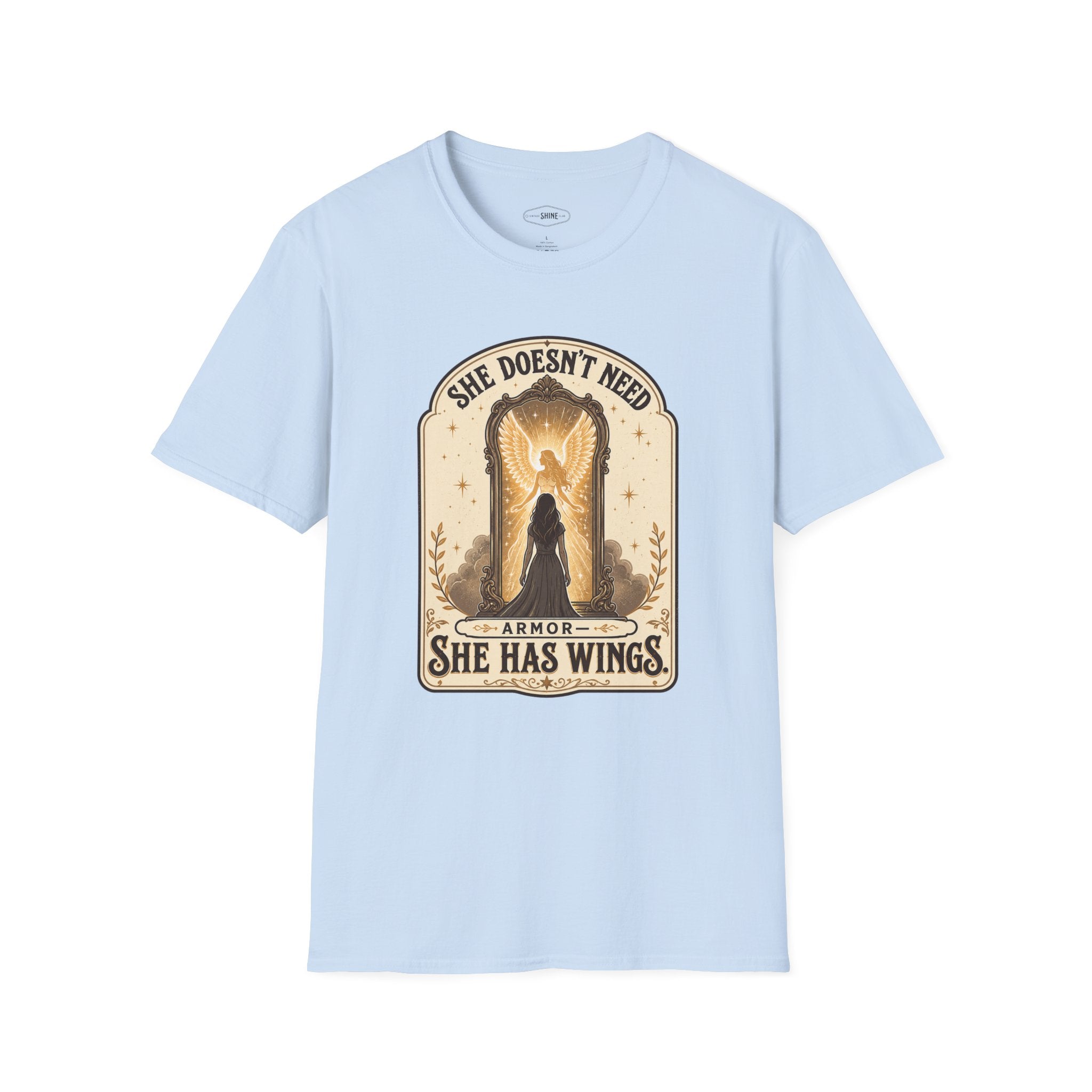 She Doesn't Need Armor, She Has Wings T-Shirt Vintage Design