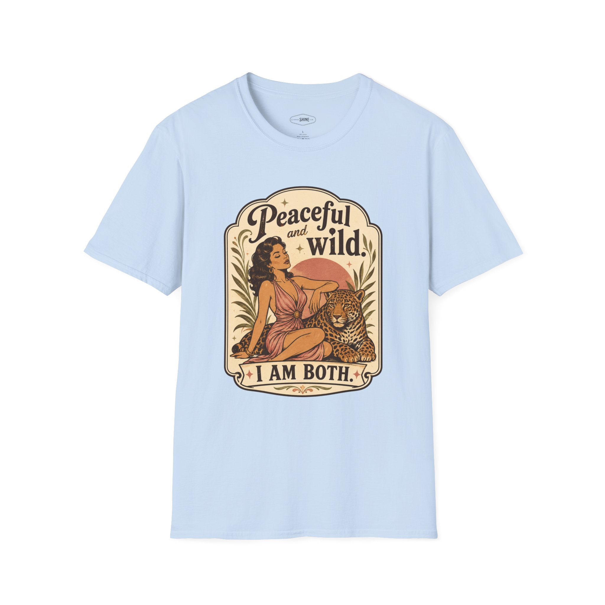 Peaceful and Wild, I Am Both T-Shirt Vintage Design