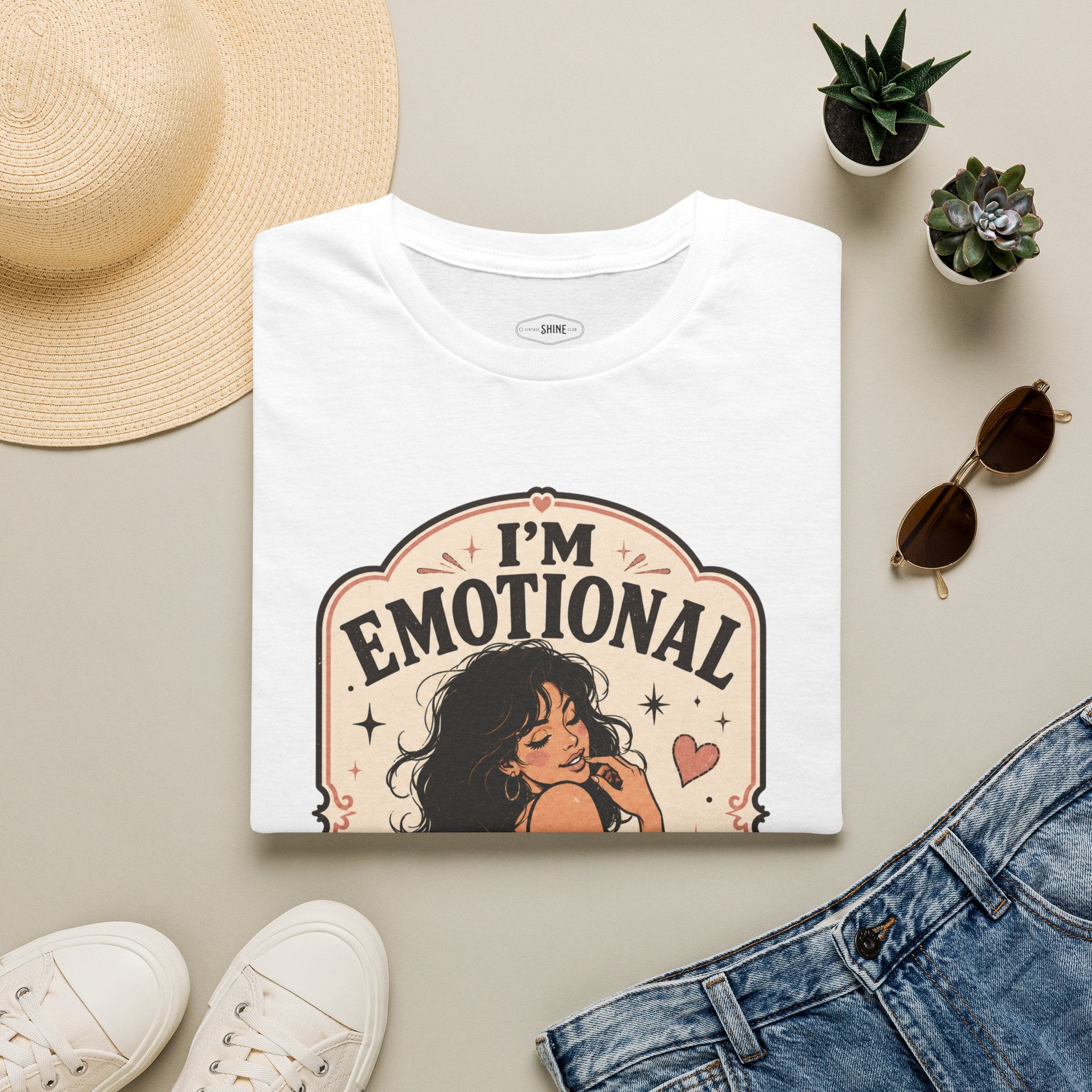 I'm Emotional but at Least I'm Fun T-Shirt Vintage Design