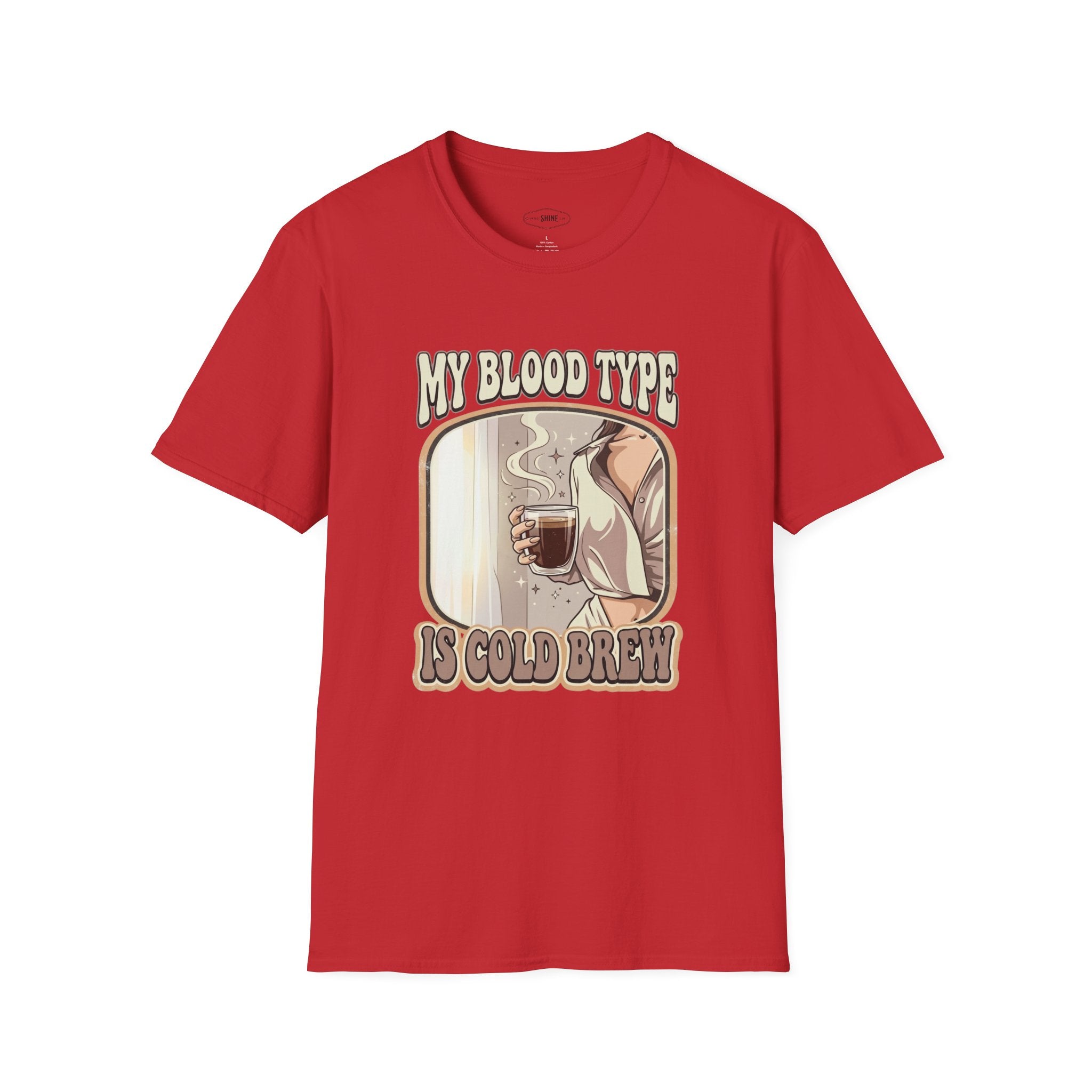 My Blood Type is Cold Brew T-Shirt Vintage Design