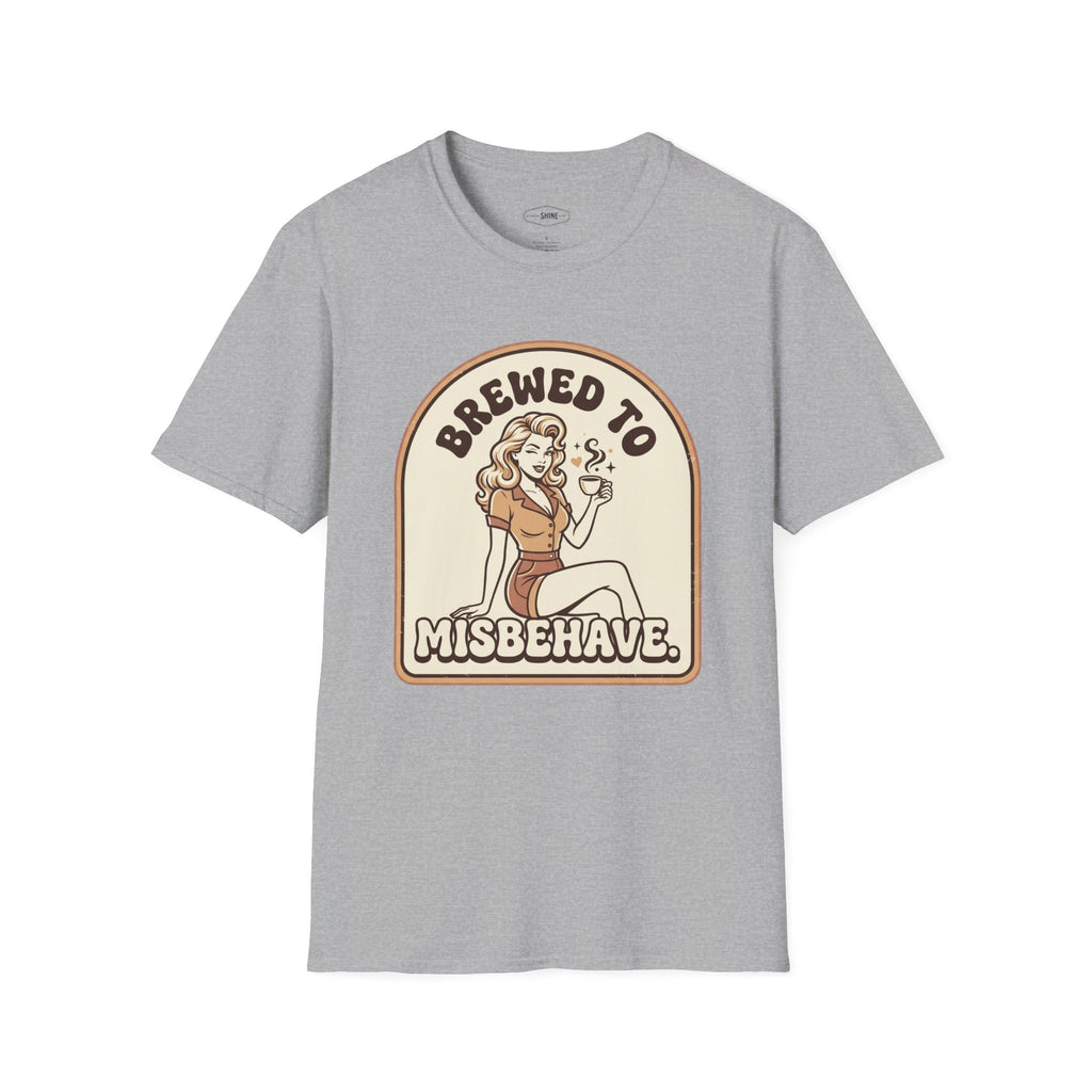 Brewed to Misbehave T-Shirt Vintage Design