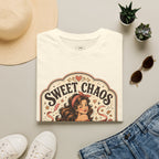 Sweet Chaos in a Woman's Form T-Shirt Vintage Design