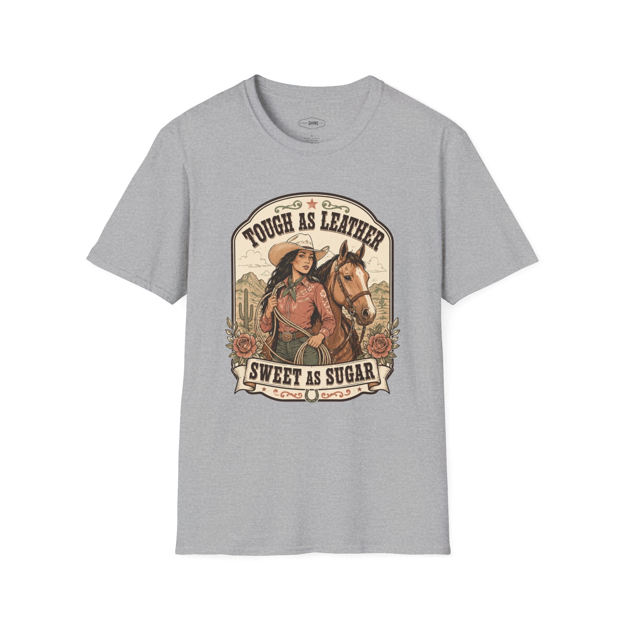 Tough as Leather, Sweet as Sugar T-Shirt Vintage Design