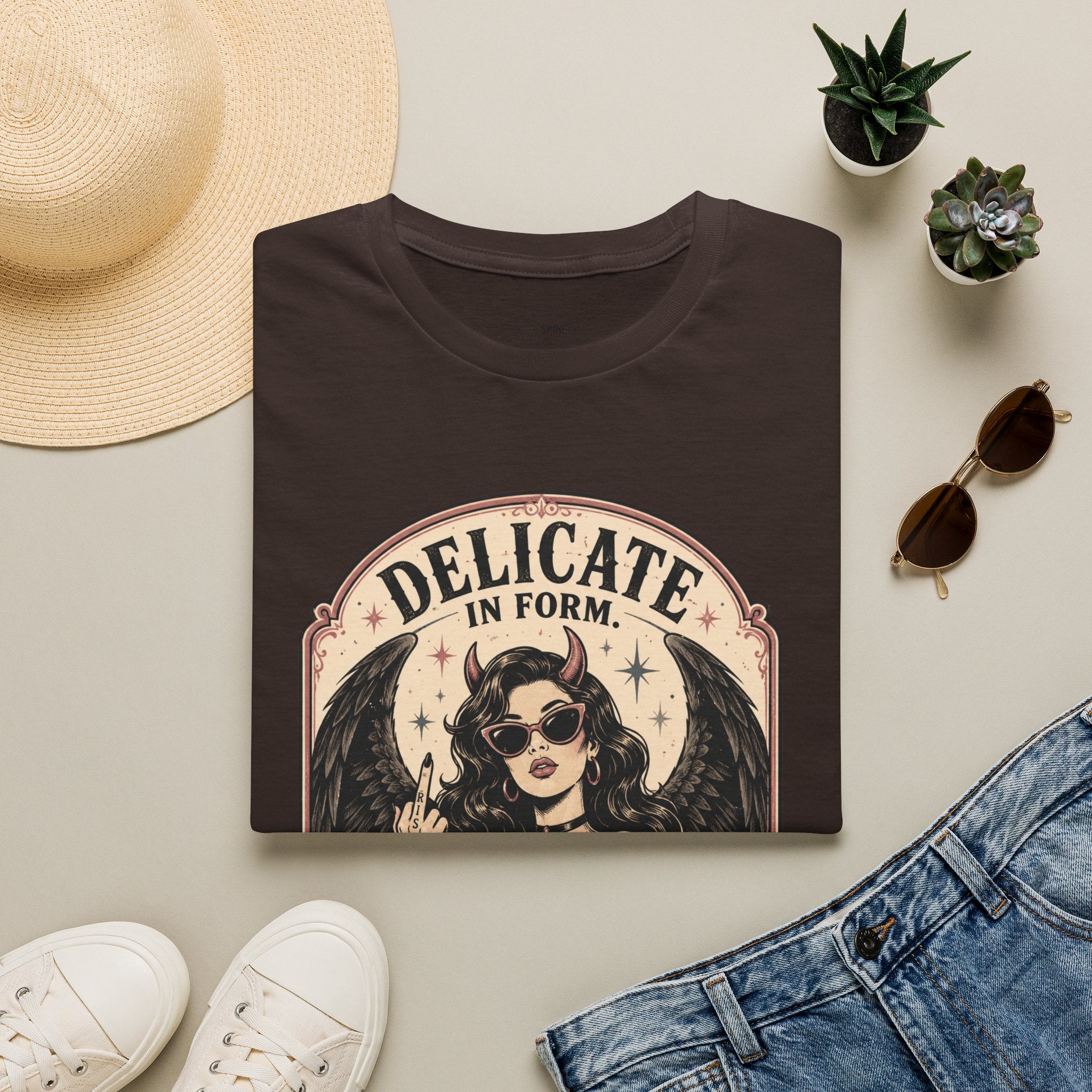 Delicate in Form, Dangerous in Design T-Shirt Vintage Design
