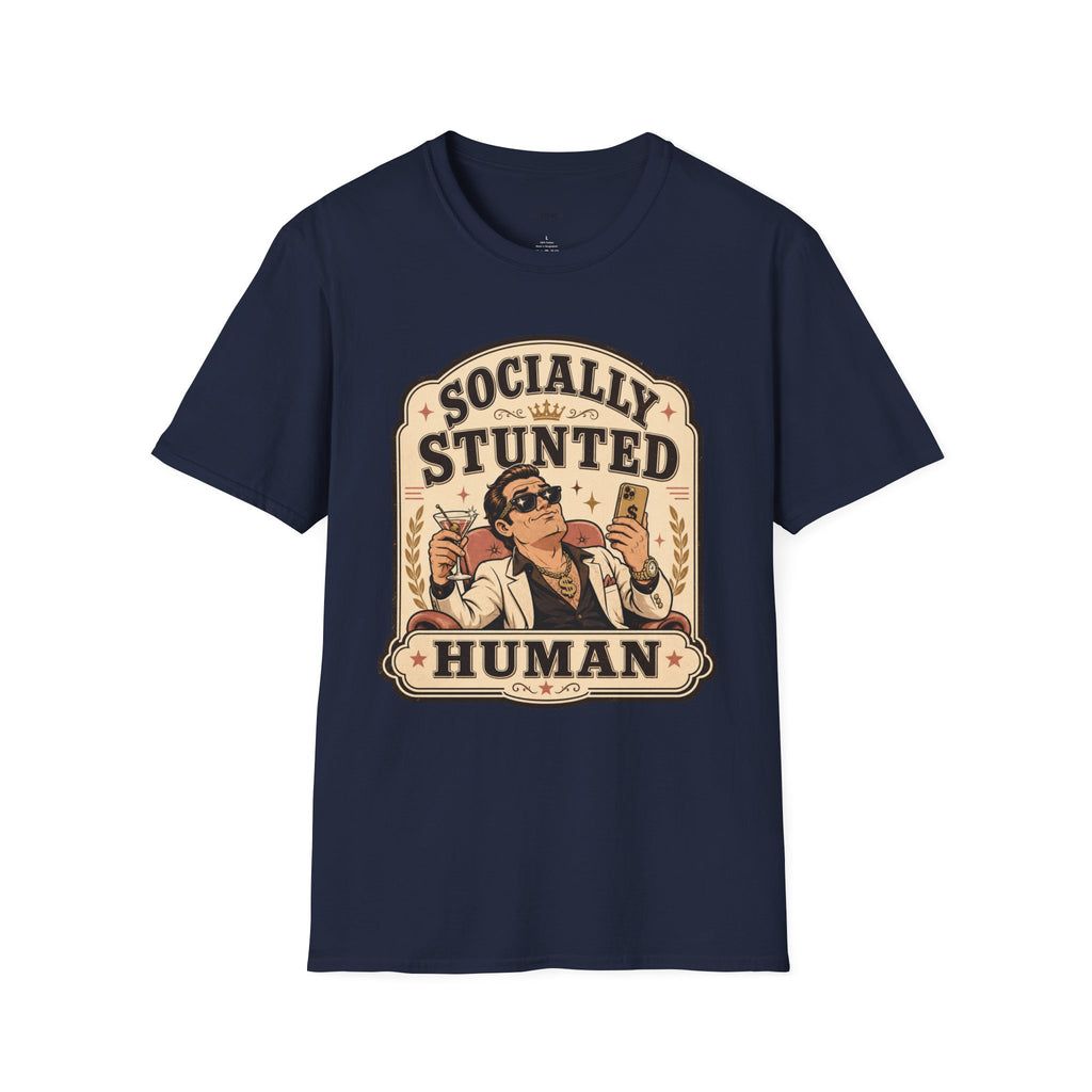 Socially Stunted Human T-Shirt Vintage Design