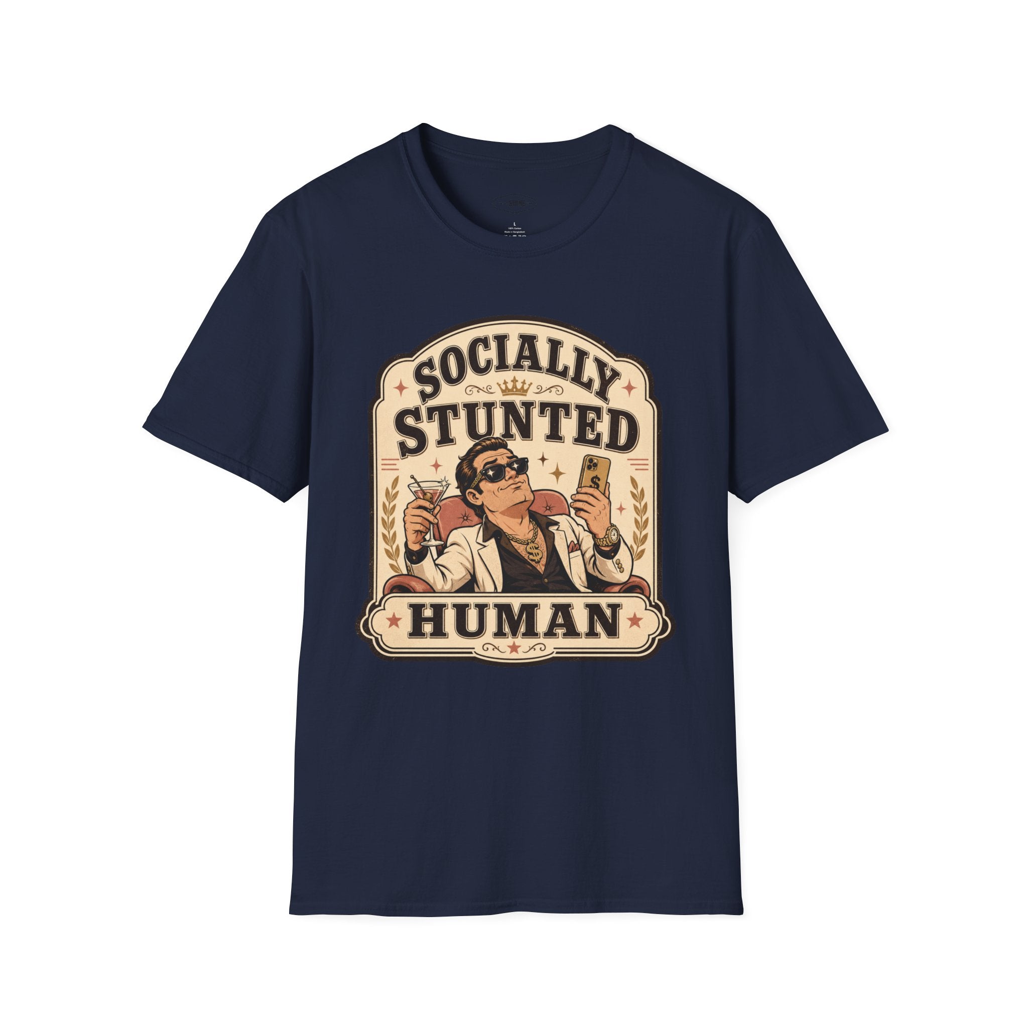Socially Stunted Human T-Shirt Vintage Design