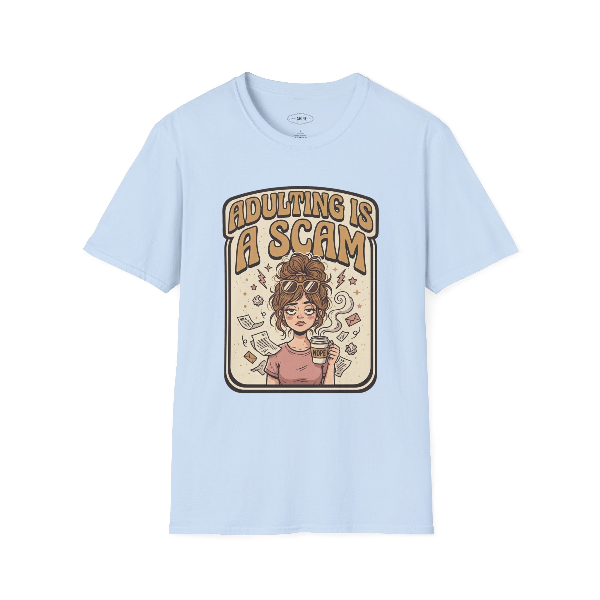 Adulting Is a Scam T-Shirt Vintage Design