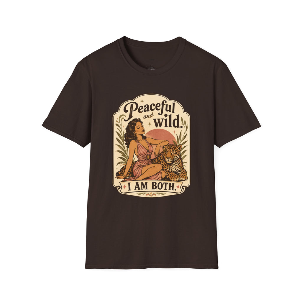 Peaceful and Wild, I Am Both T-Shirt Vintage Design