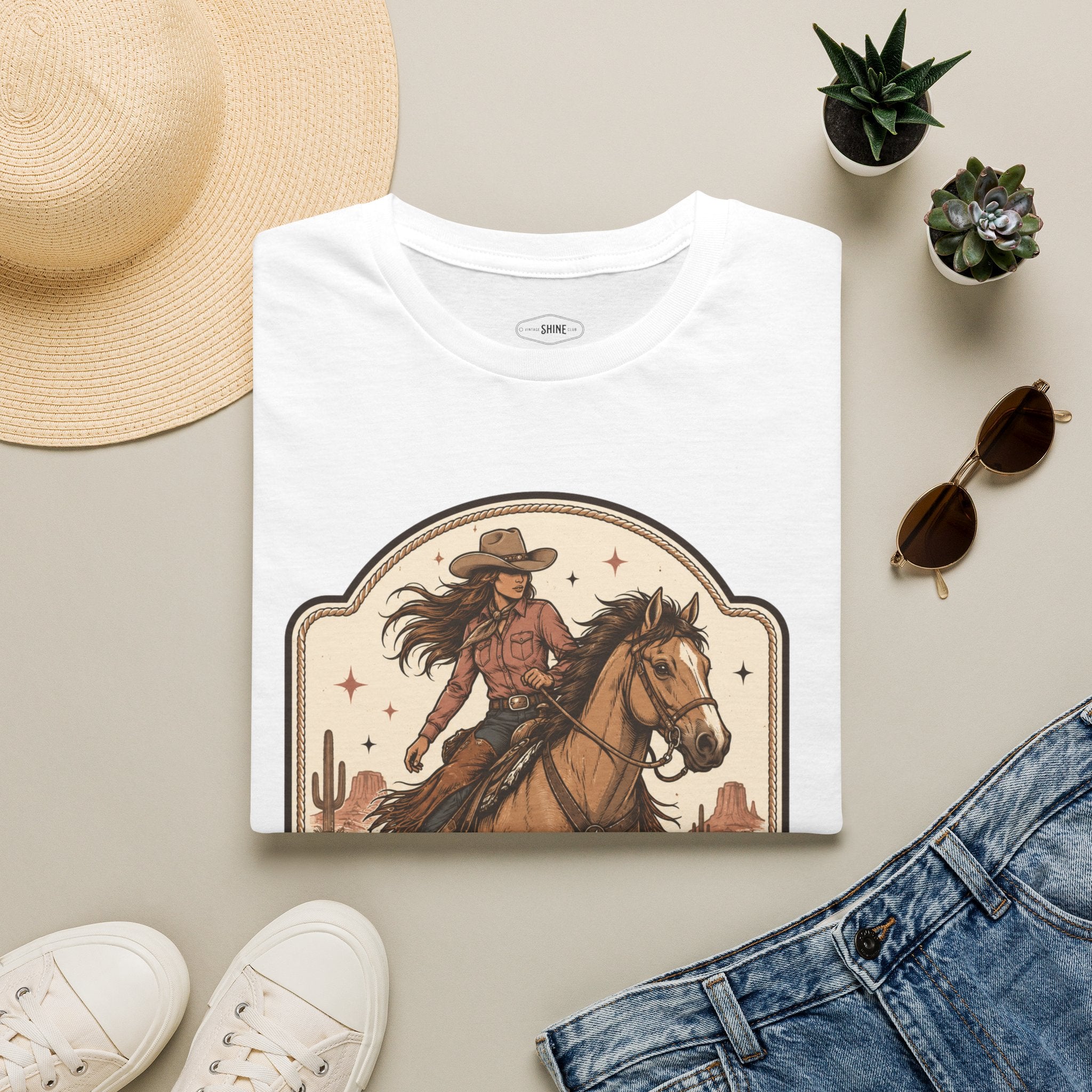 Cowgirls Like It Offroad T-Shirt Vintage Design