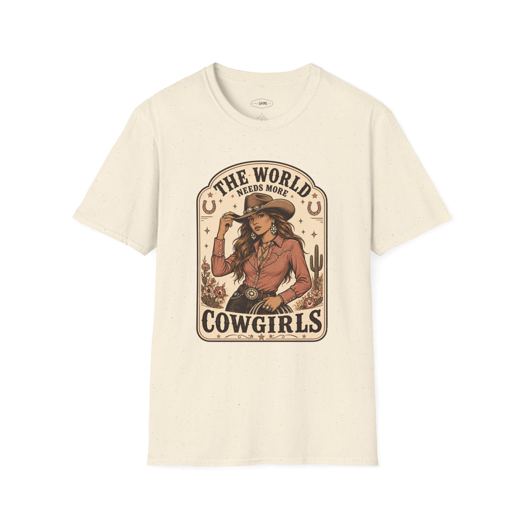 The World Needs More Cowgirls T-Shirt Vintage Design