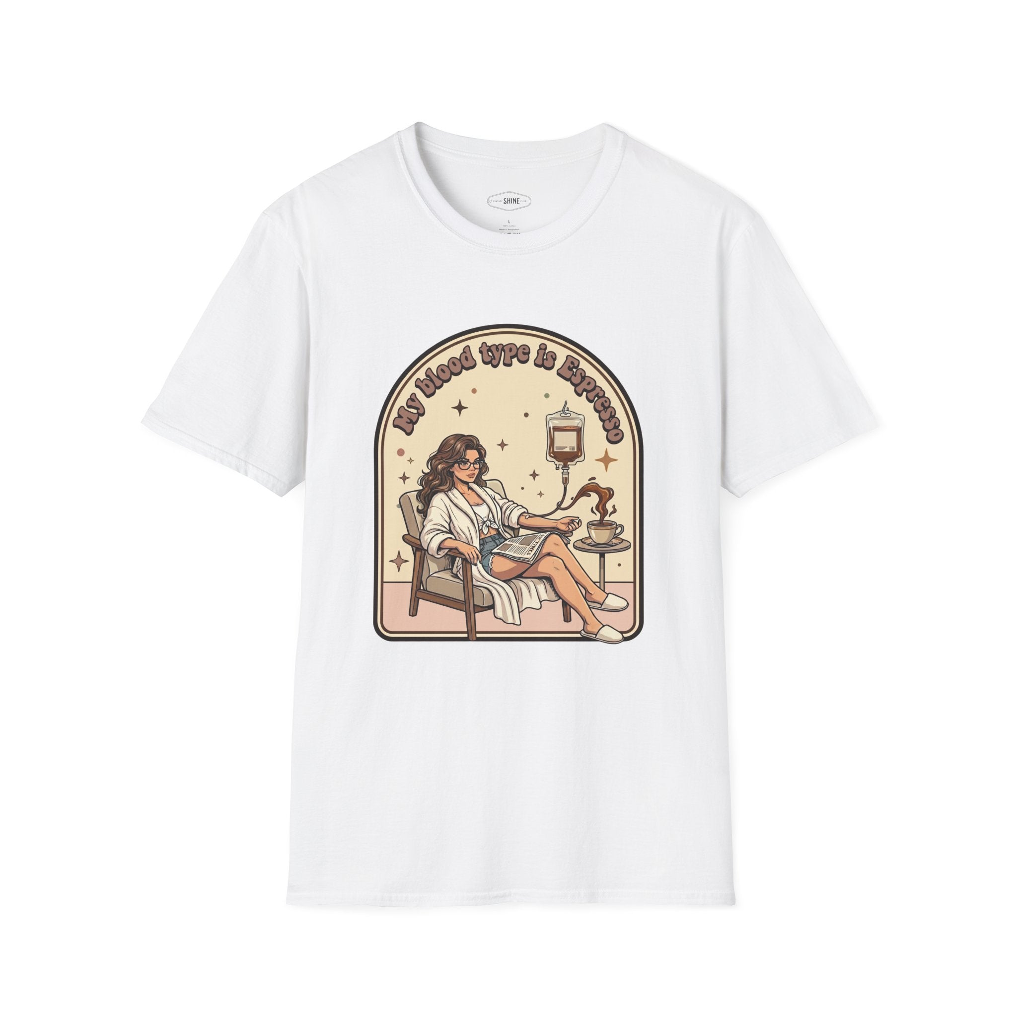 My Blood Type Is Espresso T-Shirt Vintage Design