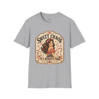 Sweet Chaos in a Woman's Form T-Shirt Vintage Design