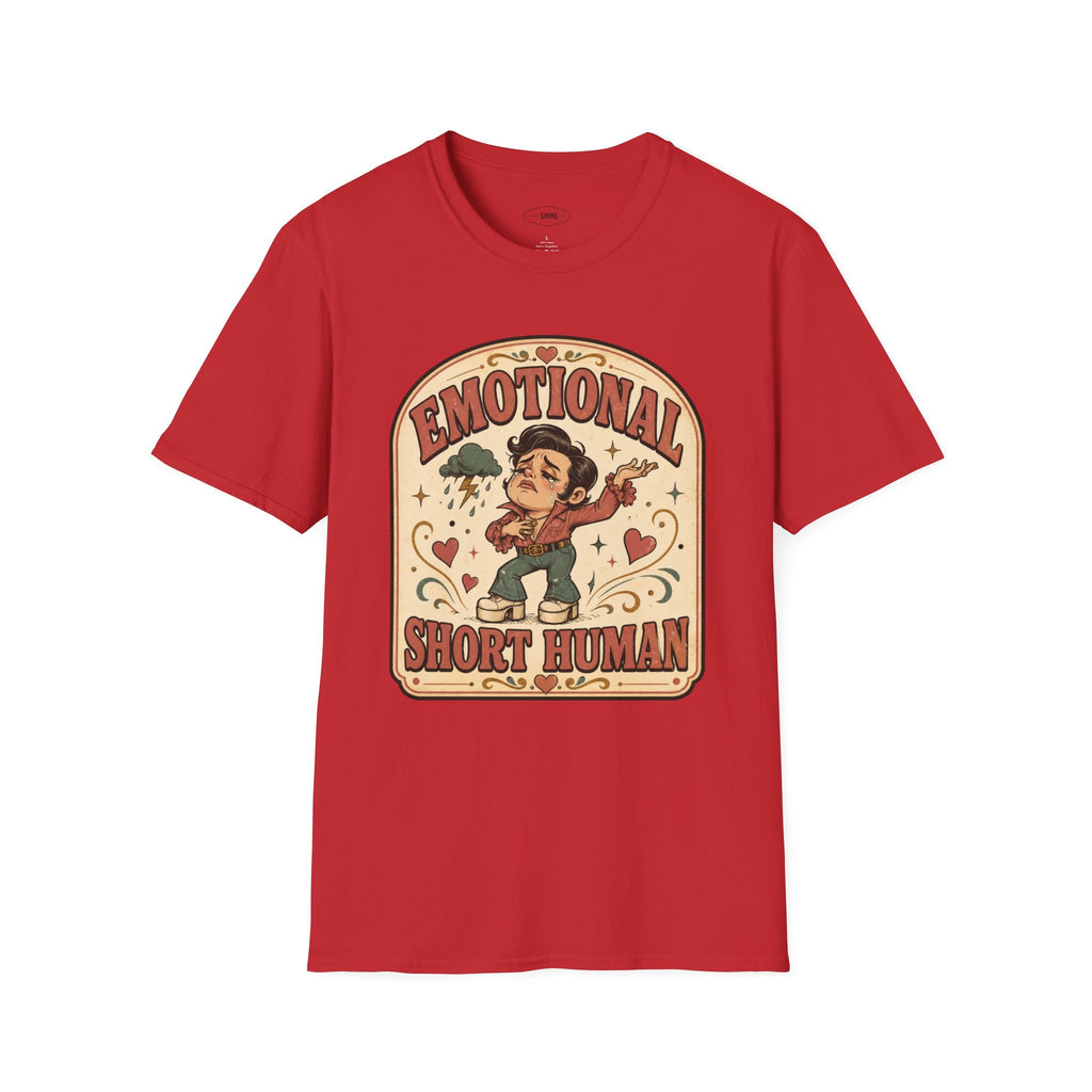 Emotional Short Human T-Shirt Vintage Design