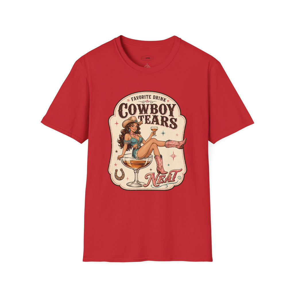 Favorite Drink Cowboy Tears Neat T-Shirt Vintage Design