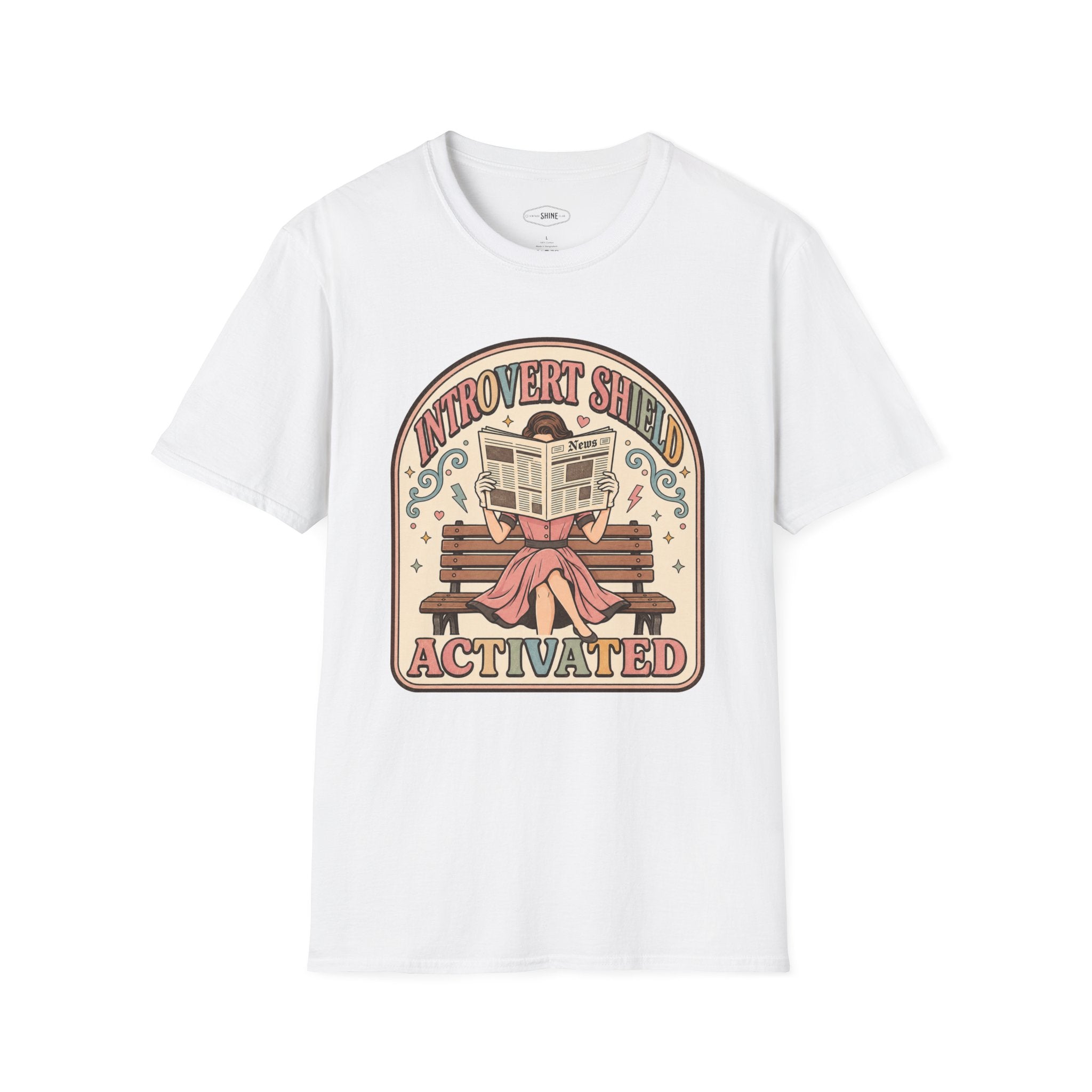 Introvert Shield Activated T-Shirt Vintage Design