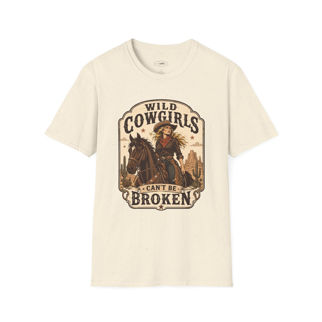 Wild Cowgirls Can't Be Broken T-Shirt Vintage Design