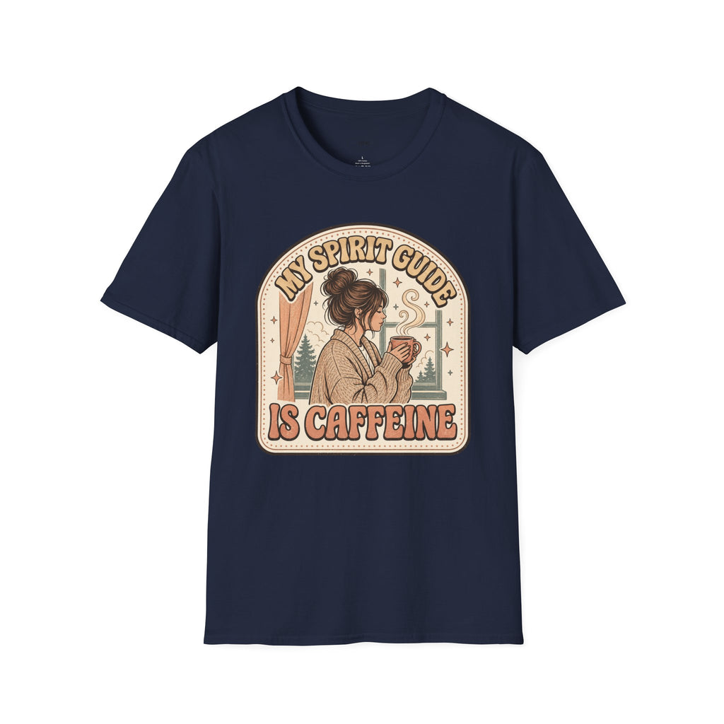 My Spirit Guide Is Caffeine T-Shirt Vintage Design