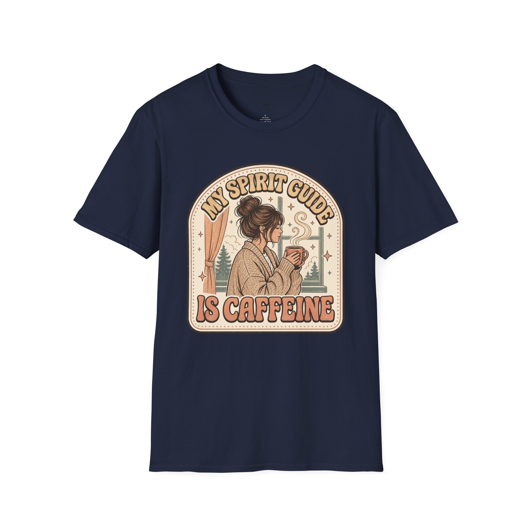 My Spirit Guide Is Caffeine T-Shirt Vintage Design