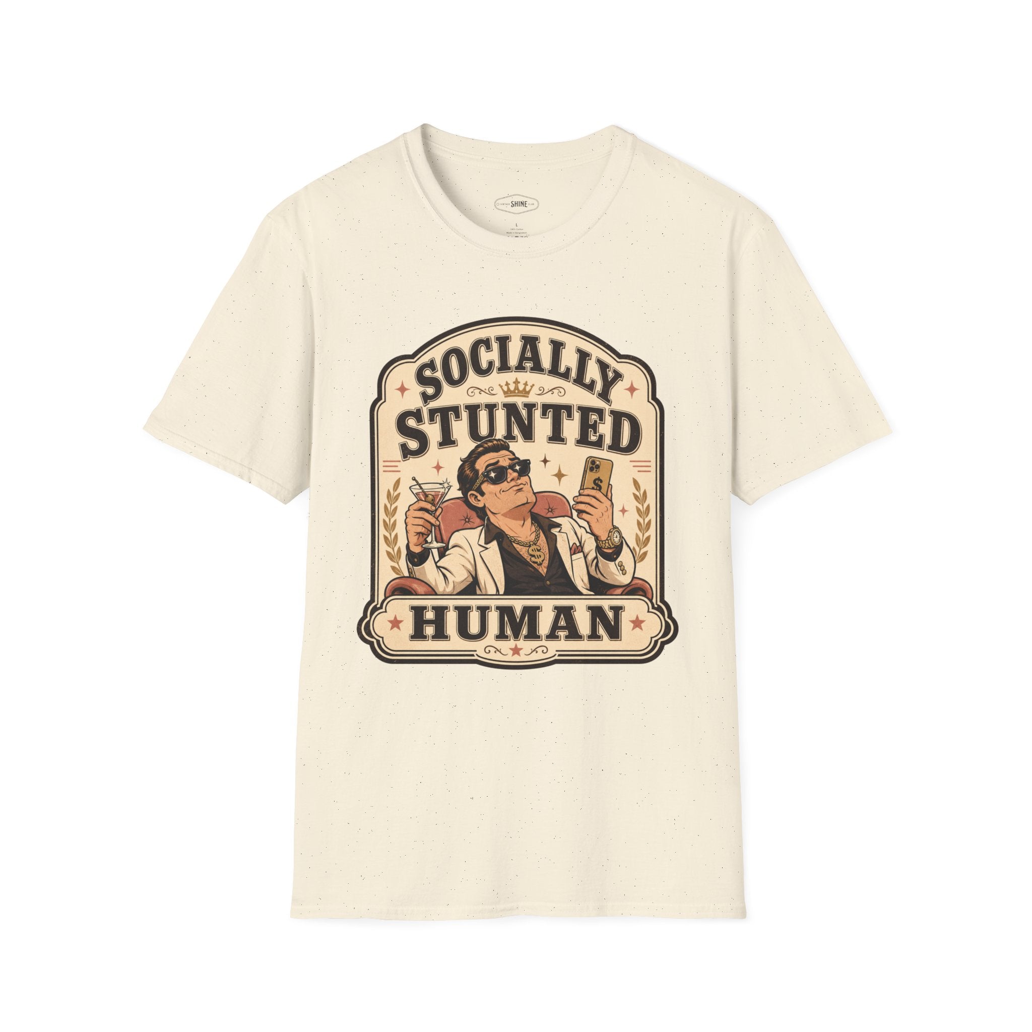 Socially Stunted Human T-Shirt Vintage Design