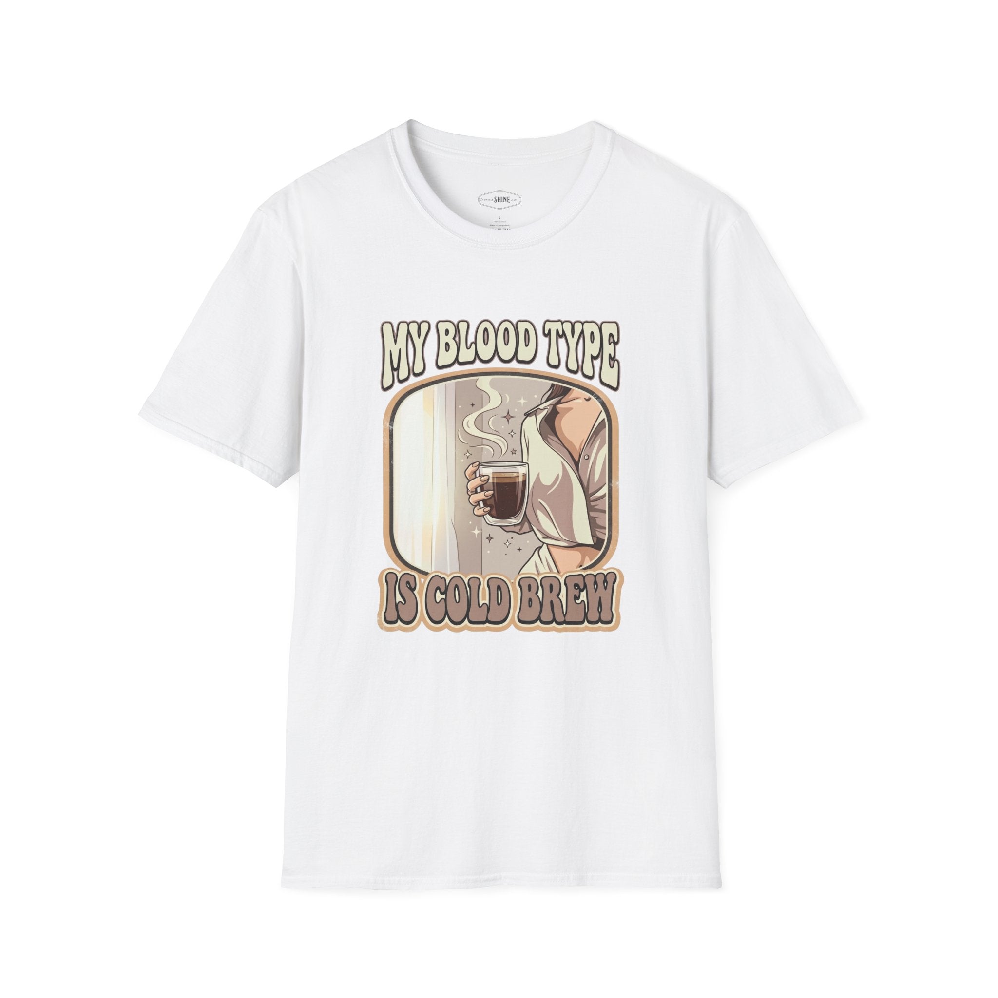 My Blood Type is Cold Brew T-Shirt Vintage Design