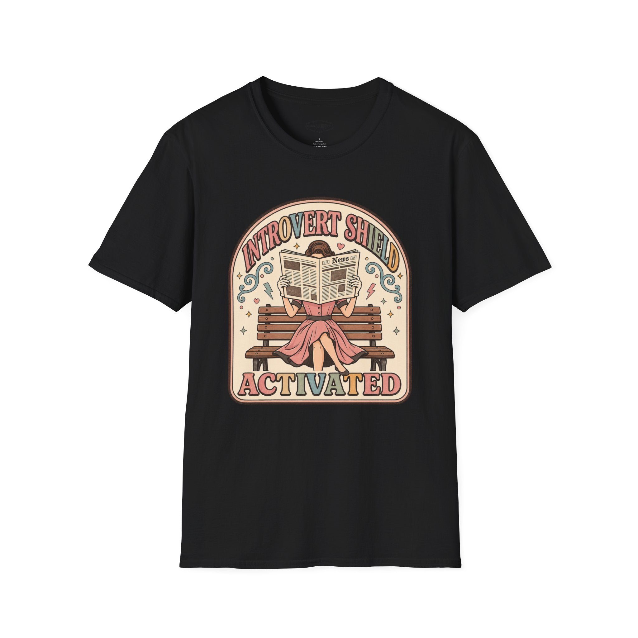 Introvert Shield Activated T-Shirt Vintage Design