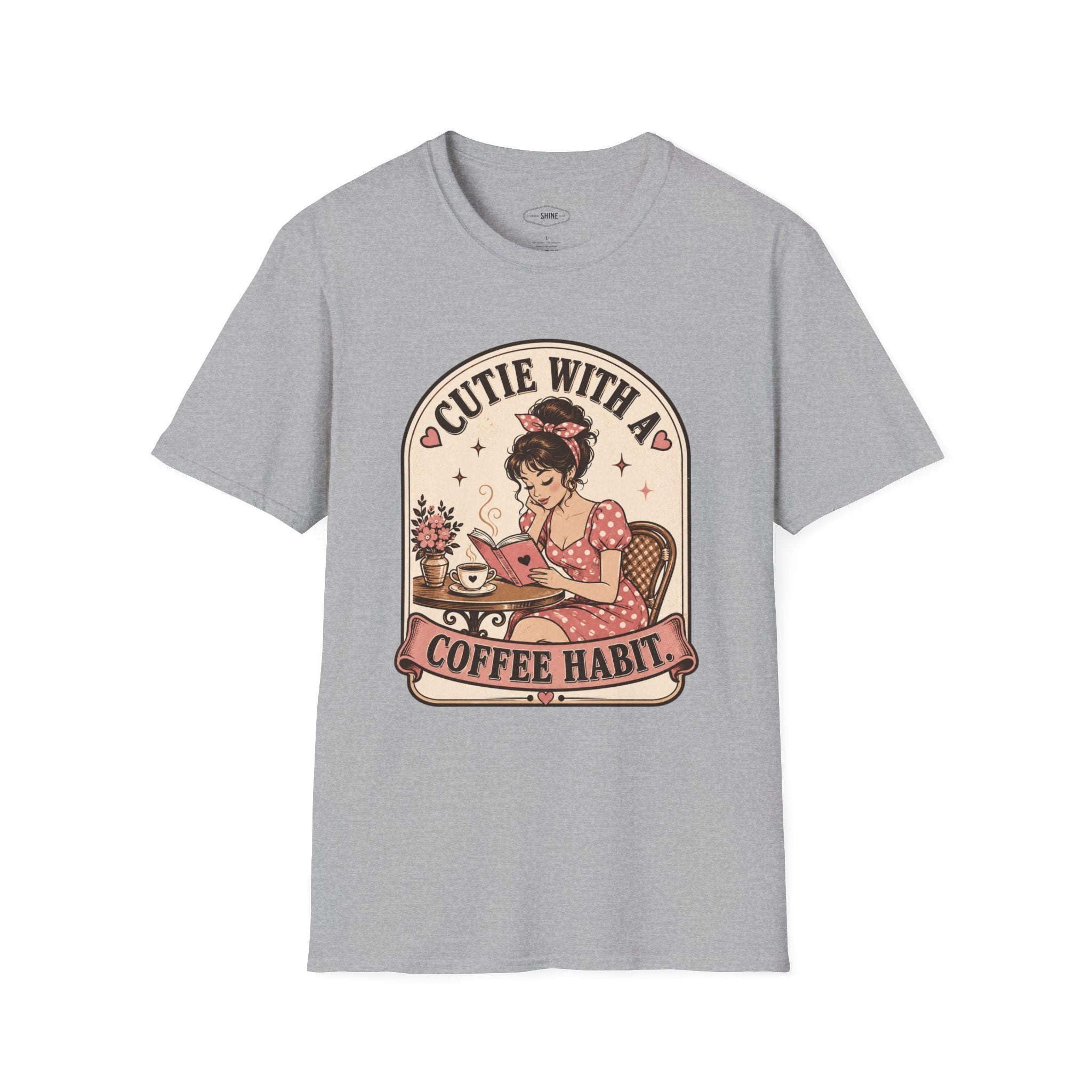 Cutie With a Coffee Habit T-Shirt Vintage Design